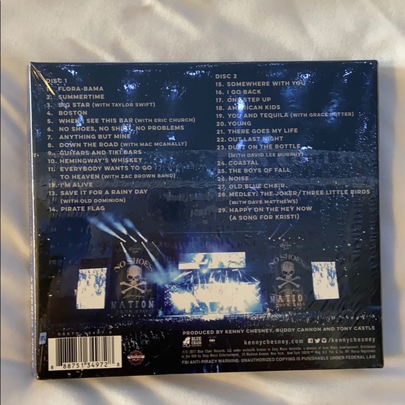 Kenny Chesney Live in No Shoes Nation CD - Picture 2 of 2